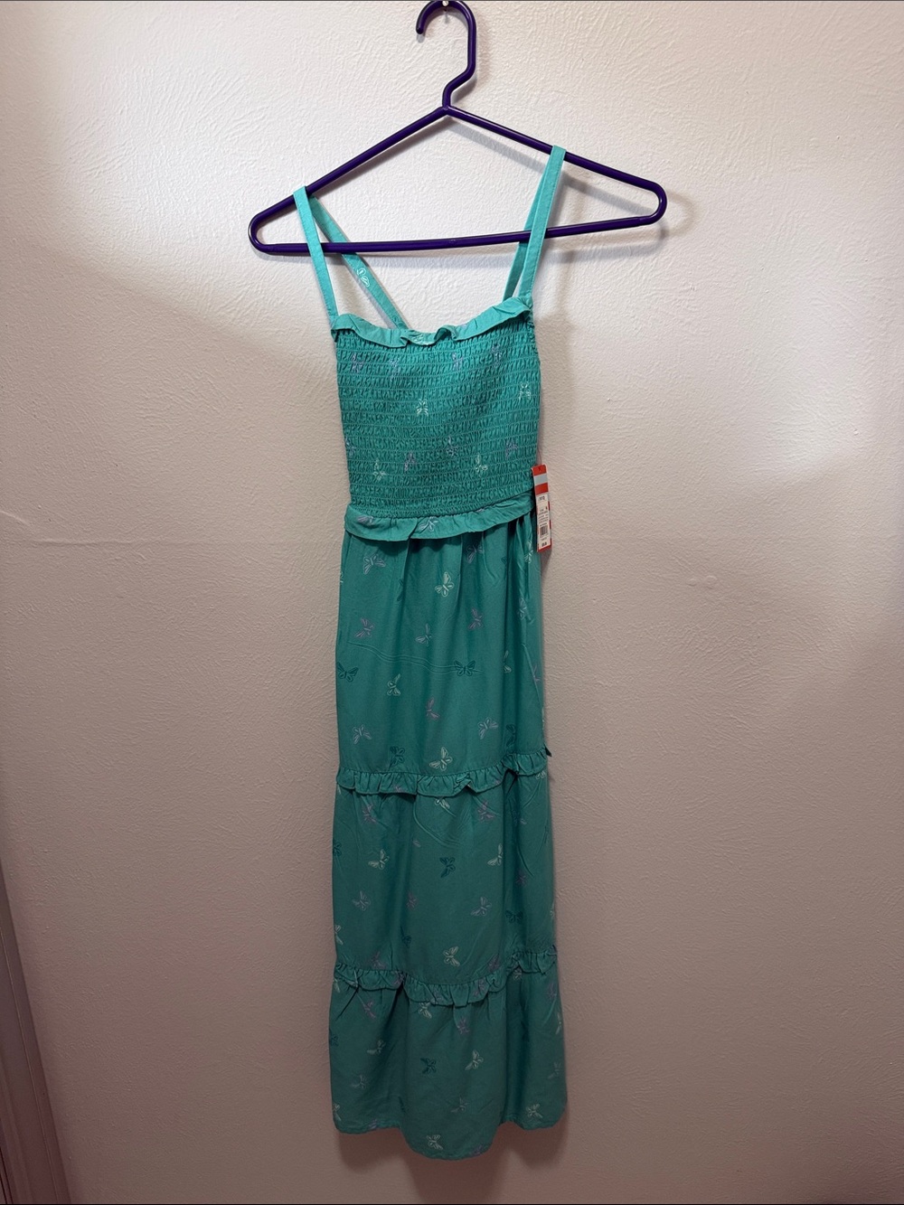 Target Girls Teal Tiered Sundress with Ruffle Trim